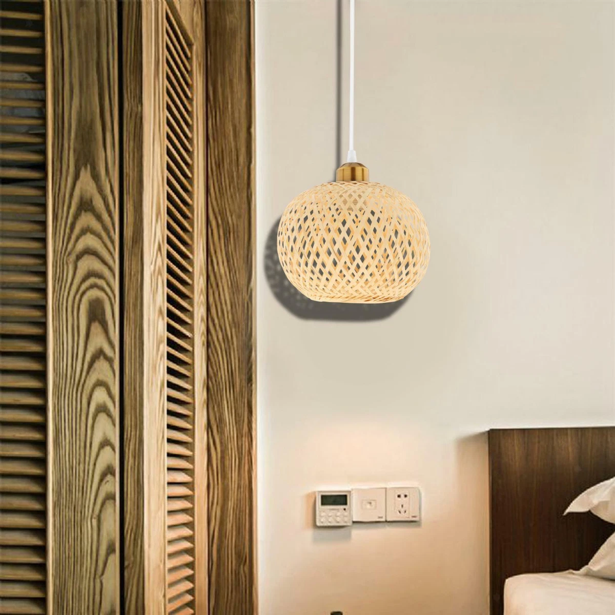 Retro Style Light Cover Pendant Removable Replacement Lamp Shade for Hotel