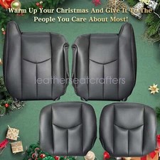 Front Driver & Passenger Seat Cover 2003 2004 2005 2006 For GMC Sierra Gray 692