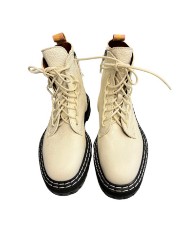 Proenza Schouler Combat Lace Up Boot Size 38 Ivory
