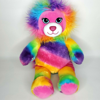 Build A Bear Color Craze Lion Plush Stuffed Animal Rainbow Collection BAB 2016