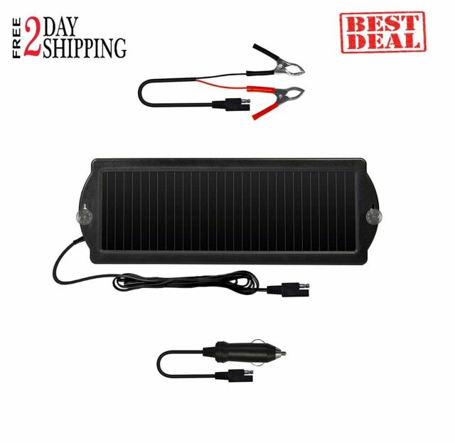 12v Solar Battery Charger Maintainer Car Boat Powered Trickle Panel ...