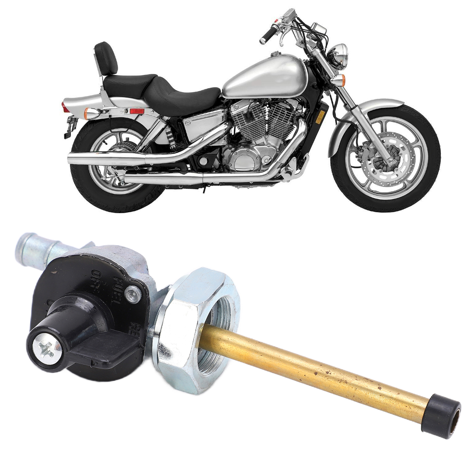 Motorcycle Accessories For Honda Shadow Spirit 750 Fuel Gas Valve Petcock  For Honda VT1100 Shadow (1995-2007) - Fits Aero, ACE, Spirit, Sabre \u0026 Tour  Models Motorcycle \u0026 Scooter Fuel Petcocks \u0026 Taps, image size:1600x1600