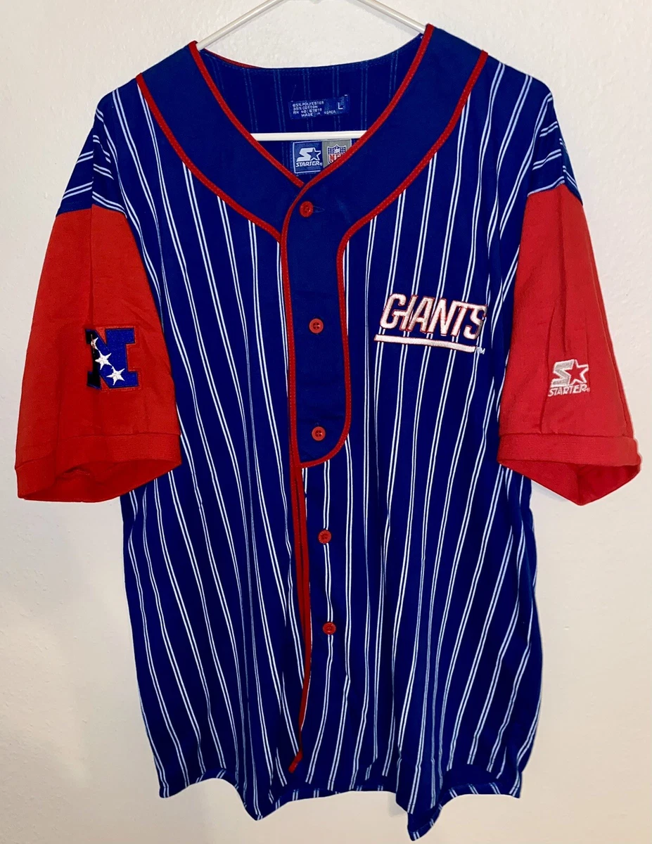 Vintage Starter NFL New York Giants Baseball Jersey Men s Size Large