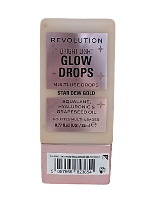 Revolution Beauty BRIGHT LIGHT GLOW DROPS Multi-Use Highlighter STAR DEW GOLD