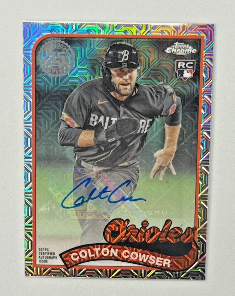 2024 Topps Series 1 COLTON COWSER RC Silver Pack Mojo AUTO 201/299 Orioles