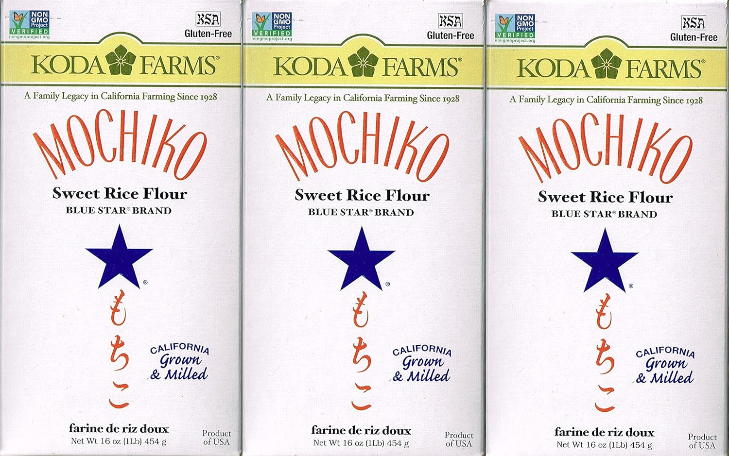 Harina de arroz dulce Mochiko (pack de 3)