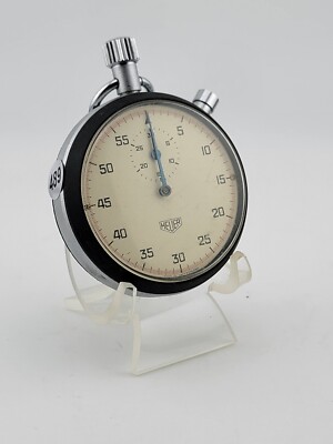 Rare Heuer Split-Second Chronograph 1/100 Minute Vintage Excellent Condition
