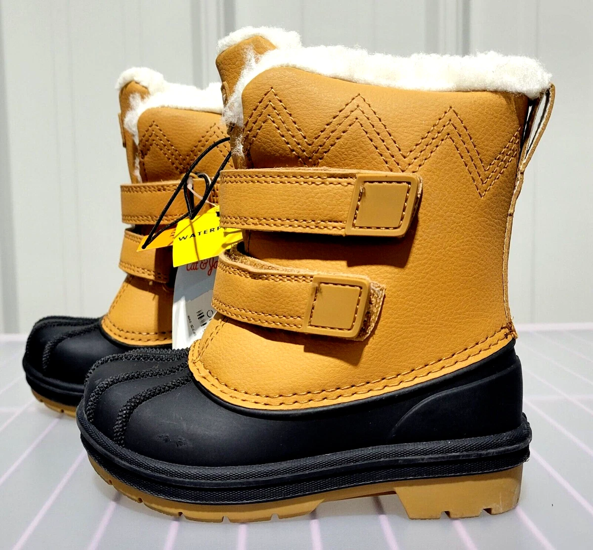 Cat Jack Little Boys Denver Size 7 Cognac Brown Winter