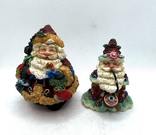 Vintage Crinkle Clause Collectibles Santa Figurines Jolly St Nick 1995 / 99