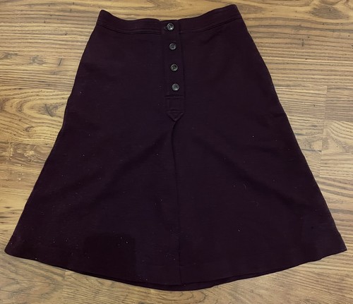 Vintage Jones New York Women’s Sz 112 Brown Button Up Skirt 100% Pure Wool