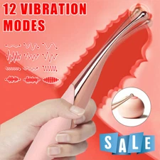 Orgasm Finger Vibrator Massage Wand Women Massager 12 Vibrations Waterproof US