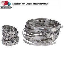 24 Pcs Adjustable Axle Cv Joint Boot Crimp Clamps Small Large Kits Universal
