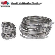 24 Pcs Adjustable Axle CV Joint Boot Crimp Clamps Small & Large Kits Universal