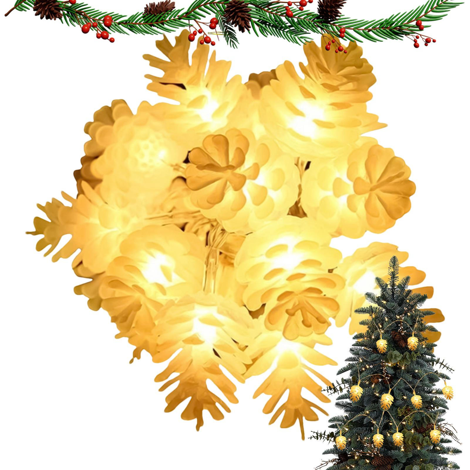 Christmas String Lights Pine Cone Holiday Lights 2/Christmas Tree Decoration
