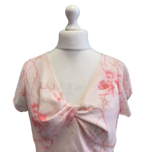 Vintage Bias Cut Dres Precis Petite Dusty Pink Summer Fit & Flare XL 16 Women's - Picture 2 of 5