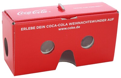 Coca-Cola Coke VR Brille Virtual Reality Glasses Handy Mobile Phone Cardboard