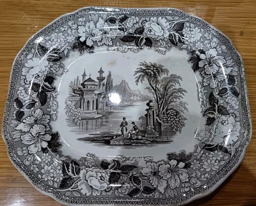 Rare Antique Rectangular Bosphorous Plate By J. Jamieson & Co Scotland 10.5"x9" - Picture 4 of 9