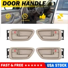 4Pcs Inside Interior Door Handle Front & Rear for Toyota Sequoia 2001-2007 Beige