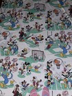Vintage 1990’s Disney Full Size Sheet -Mickey and Friends Playing Sports