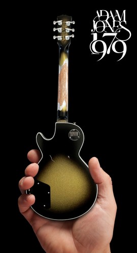 Adam Jones Silverburst 1979 Les Paul Custom MINI Guitar 1:4 Scale Replica - Picture 4 of 5