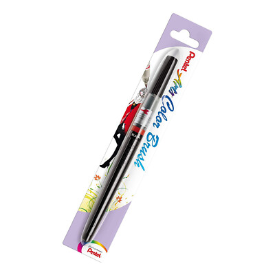 Pentel Colour Brush einzigartig Pinsel Stift gefüllt mit Aquarell Tinte schwarz