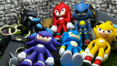 Super Sonic Igel Schlüsselanhänger Schlüsselring Taschenanhänger Figur Puppen Spielzeug Anhänger