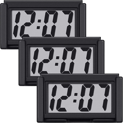 3 Pcs Mini Digital Clock Small Magnetic Digital Clock Stick on Battery Operated