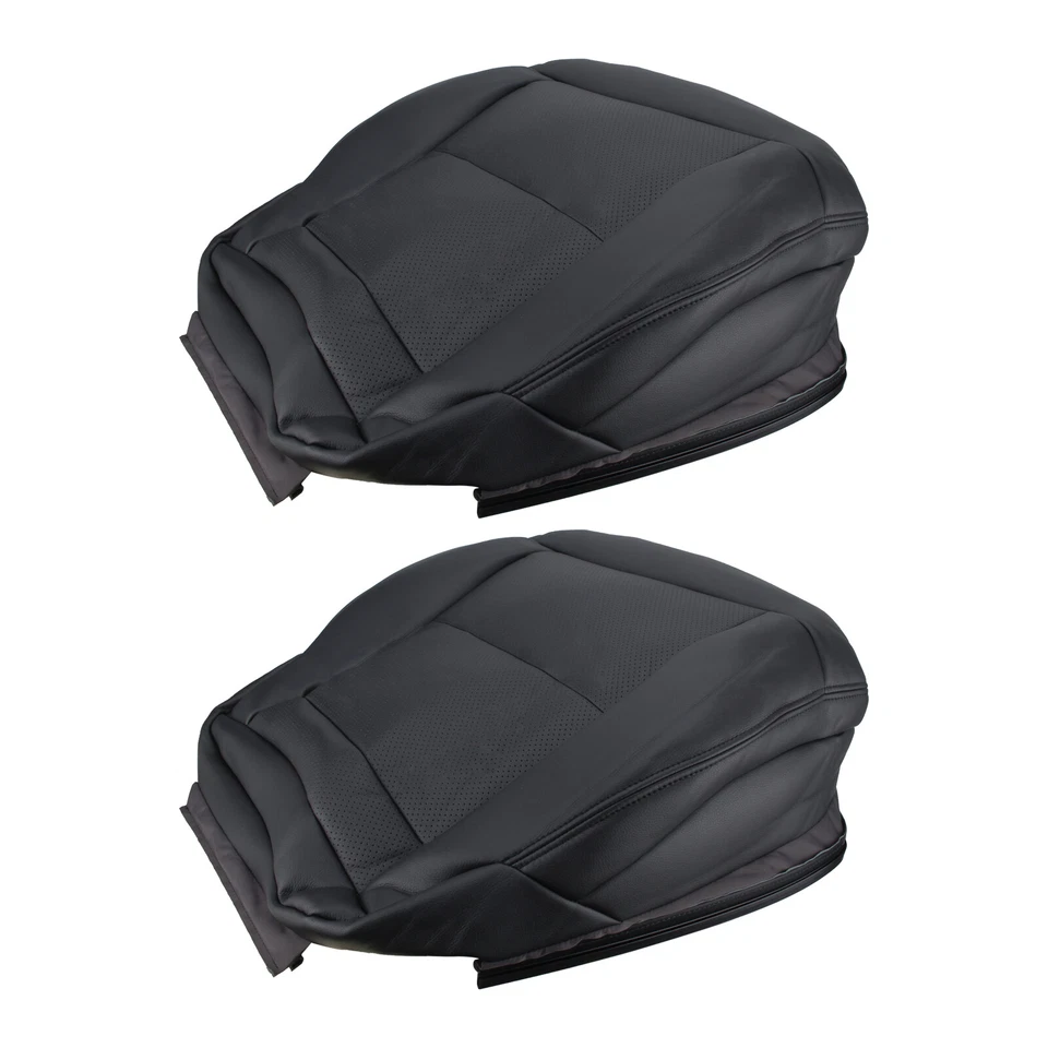 Front Bottom Leather Seat Cover L&R Black For 2010-2014 Mercedes Benz E350 E550 Foto 4 de 4