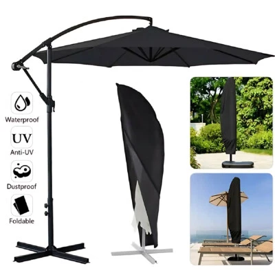 265cm Heavy Duty Parasol Banana Umbrella Cover Cantilever Outdoor Patio Shield