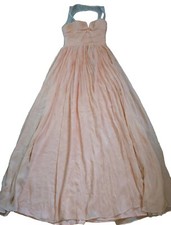 Guess Marciano Gloria Gown Papaya Pink Mesh Embellished Silk Dress Women Size 2