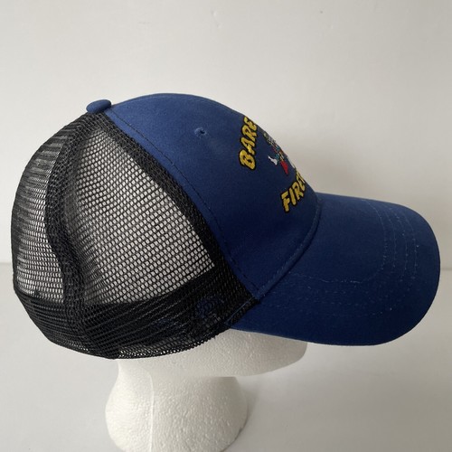 Barefoot Fireworks Mesh Snapback Baseball Cap Hat Blue Black - Picture 6 of 10
