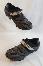 EUC Shimano SH-M077 Cycling Shoes US Size 6.7 Black and Silver Shoes Athletic