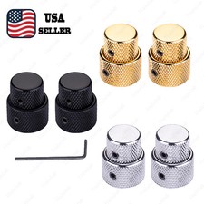 2Pcs Metal Dual Concentric Stacked Control Knobs for Jazz Bass in 3 Colors