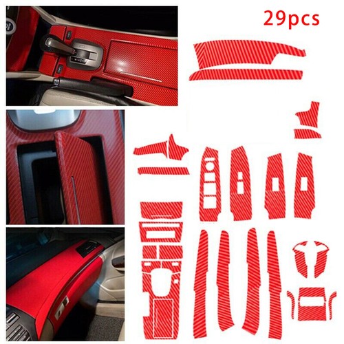 29x fit for Honda Accord 082012 Red Carbon Fiber Car Interior Kit