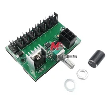 4/8 Way High Power Fan Governor Chassis Case Fan Speed Controller 6-Pin 12V