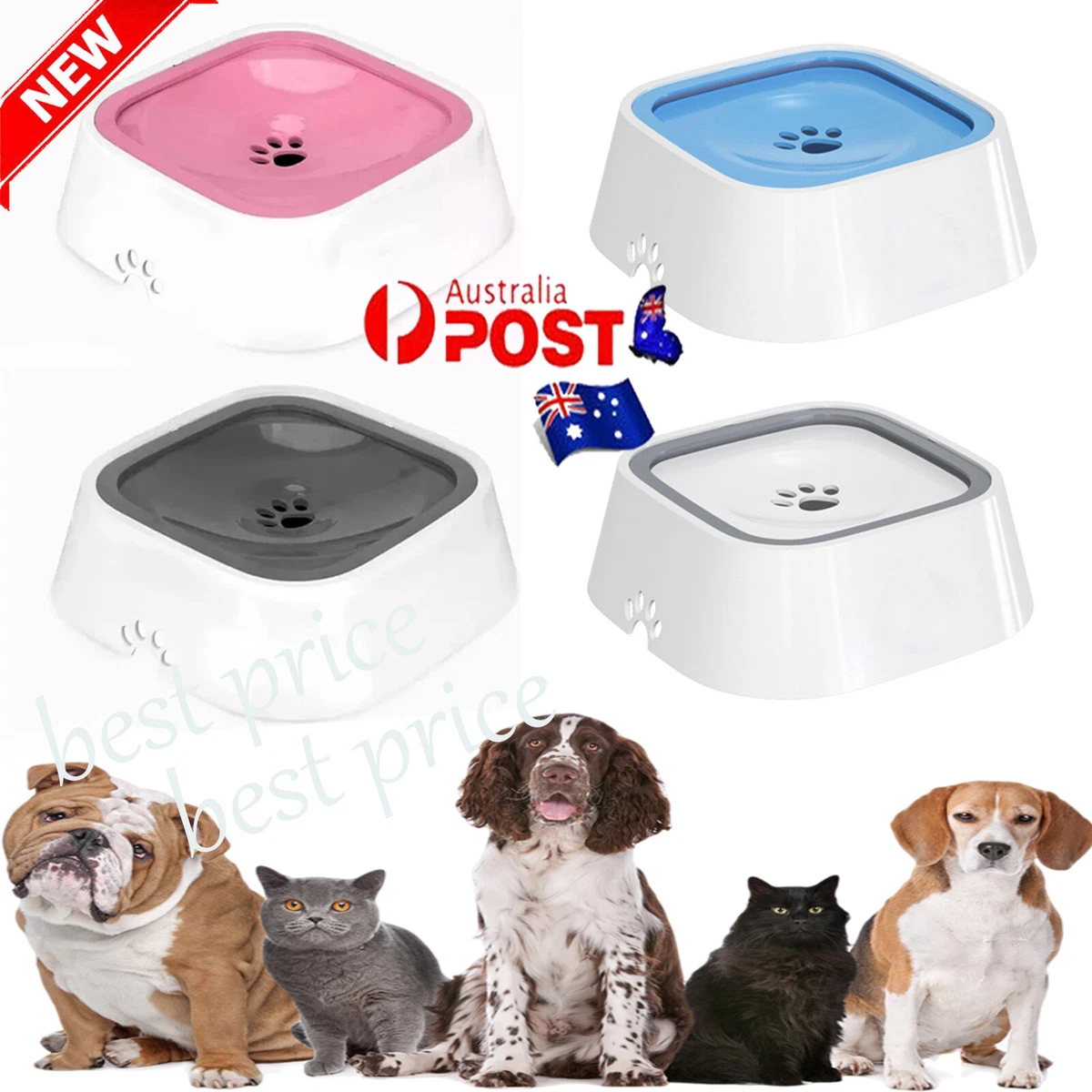 Splash proof cat water bowl sales
