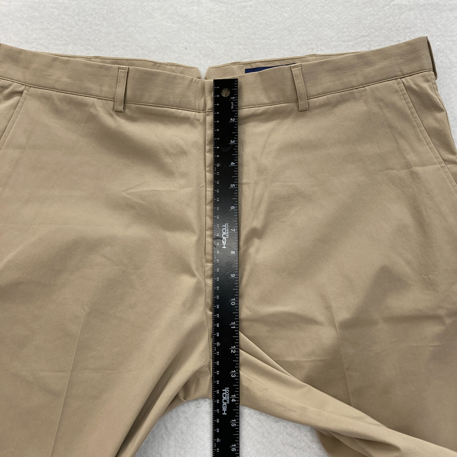 Dunning Mens 40x32 Brown Stretch Fabric Golf Pants Mid Rise Flat Front