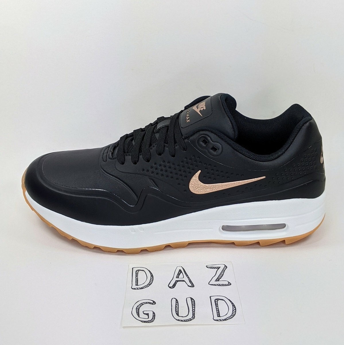 Nike Women's Air Max 1 G Golf Shoe Black Metallic Bronze