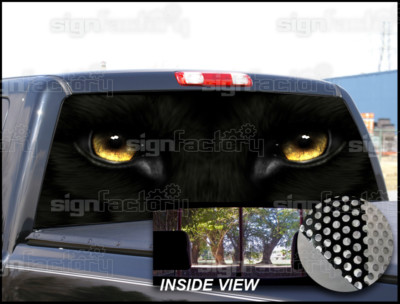 #ad #ad P202 Black Panther Rear Window Tint Graphic Decal Wrap Back Pickup Graphics $44.98