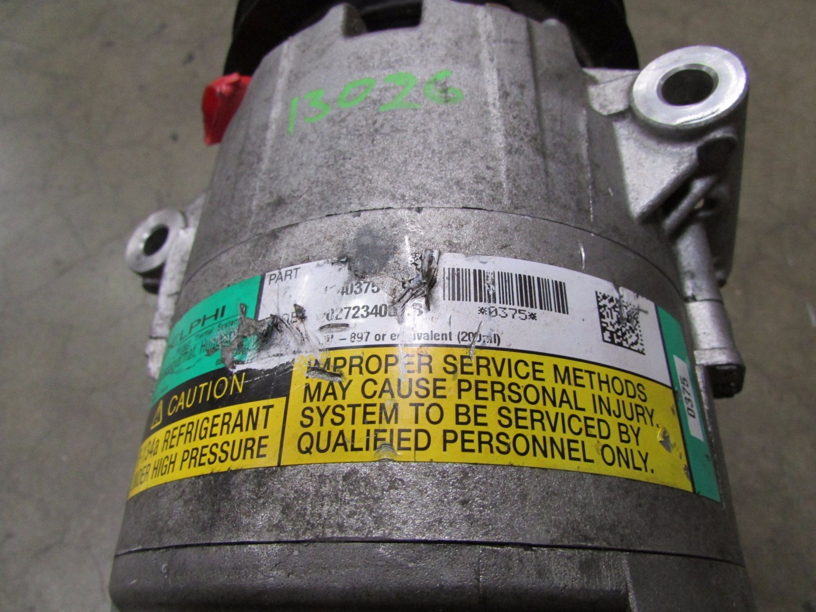 Ferrari 599, AC Compressor, Damaged, Parts Only Used, P/N 241559