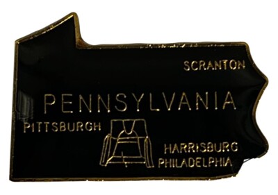 Wholesale Lot of 50 Pennsylvania Enamel State Map Hat Cap Lapel Pin (ACE - 639)
