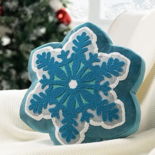 Snowflake best sale shaped pillow