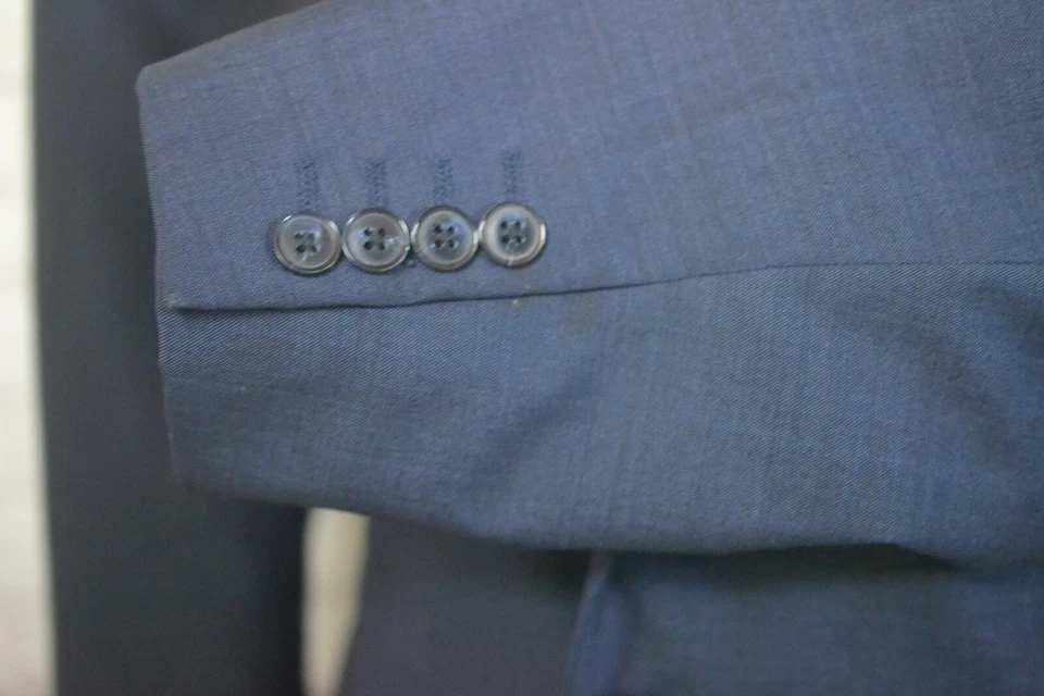 Abrigo Blazer Chaqueta Abrigo Deportivo Bar III Para Hombres Azul Lana TALLA 46R Foto 3 de 4