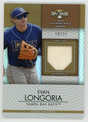 Evan Longoria 2012 Topps Triple Threads Unity Game Used Jersey Relic Sepia #/27