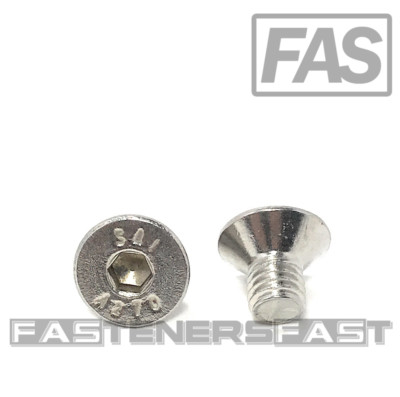 (25) M8 x 1.25 x 12 Stainless Steel Flat Head Socket Cap Screws DIN7991 M8-1.25