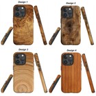 Case For iPhone 16 15 14 Pro Max Plus 13 12 Wood Effect Design Cover Silicone