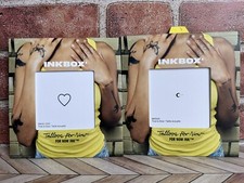 2 - INKBOX Temporary Tattoo Water Resistant Lasts 1-2 Weeks Small Heart  Moon