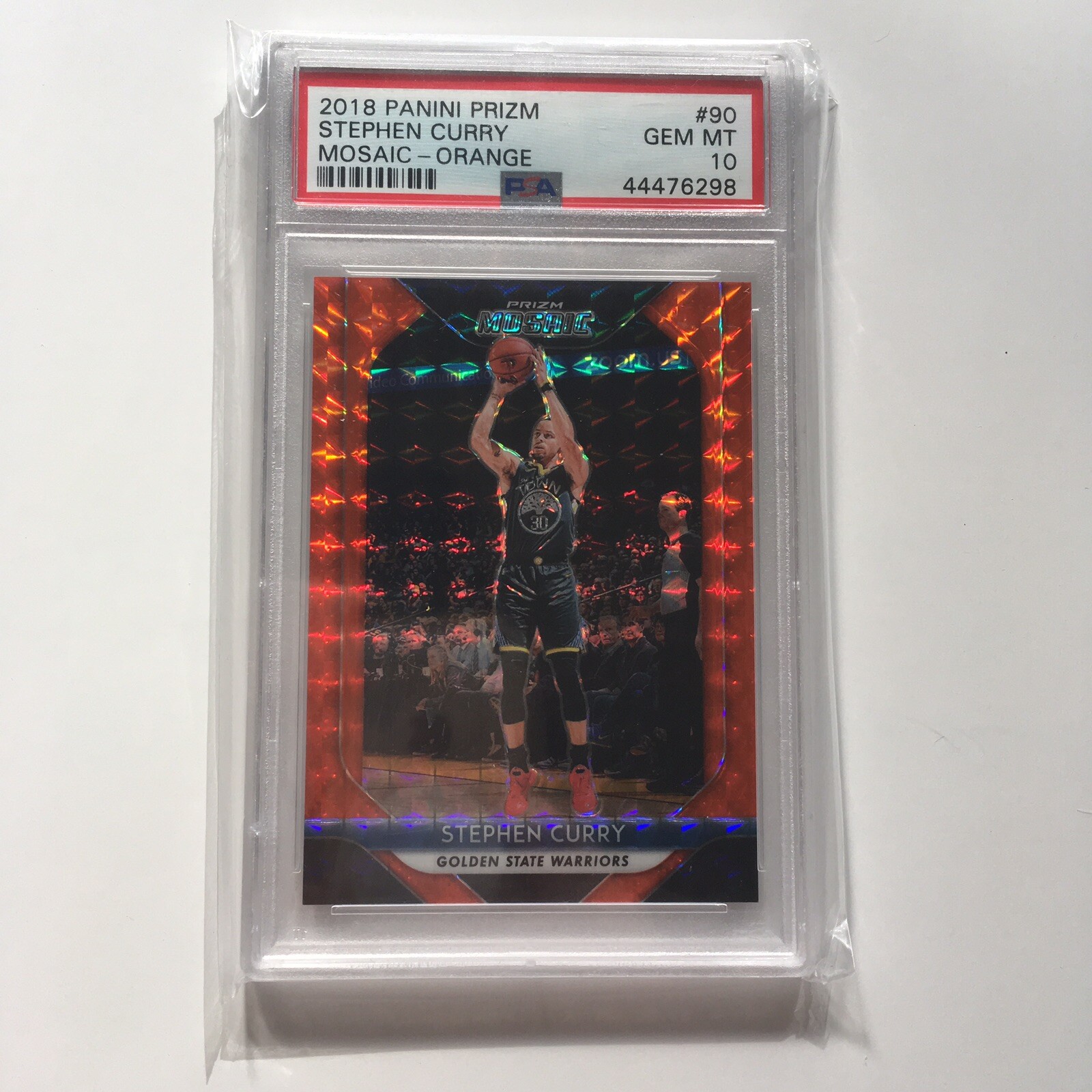 2018 Panini Prizm Mosaic Orange 97/99 Stephen Curry #90 PSA 10 Gem Mint