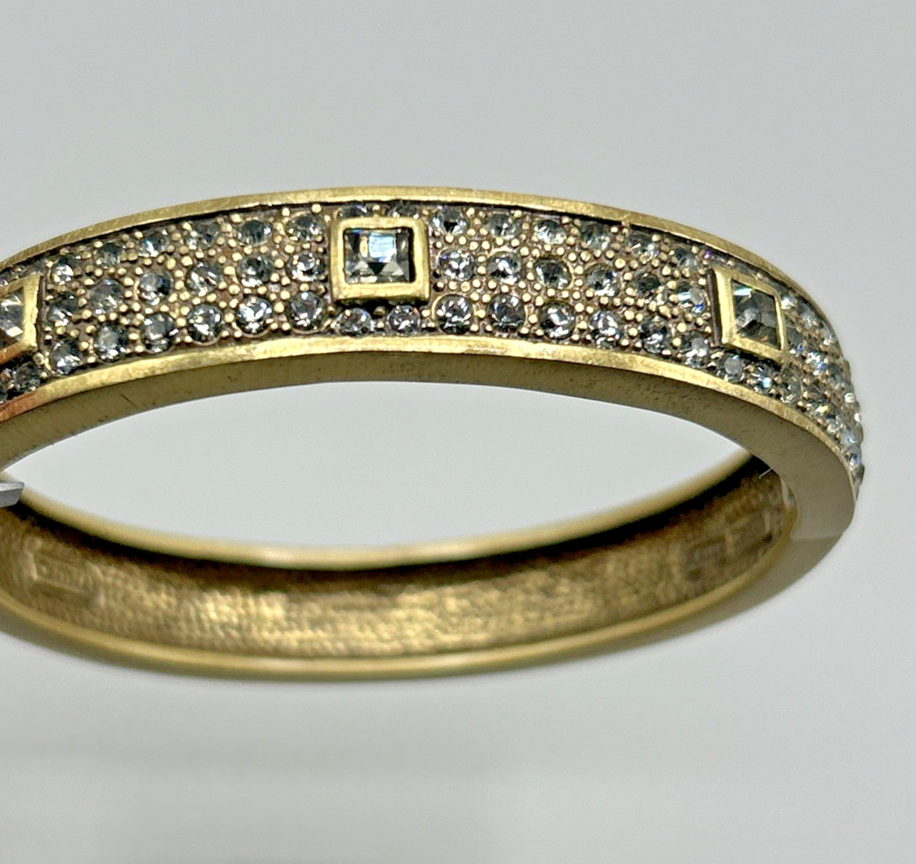 HEIDI DAUS Hinged Stackable Bracelet with Rhinest… - image 1