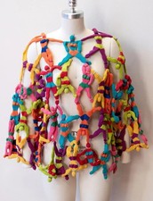 Rare Vintage NWT Michael Simon One Size Collectors Crochet Swimmers Sweater